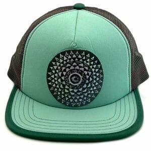 Recycled Mint Mandala Foam Front Trucker